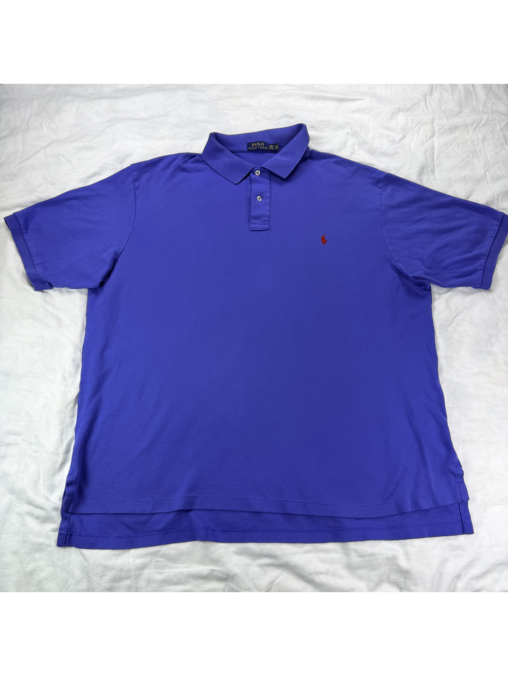 Polo Ralph Lauren Interlock Polo Shirt Mens 2XLT Tall Royal Blue Red Pony